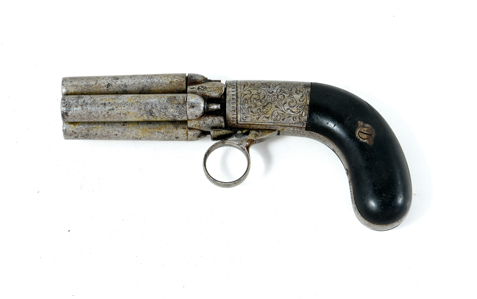 PEPPERBOX PERCUSSION REVOLVER LIEGE