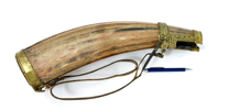 LARGE TIBETAN DRINKING HORN