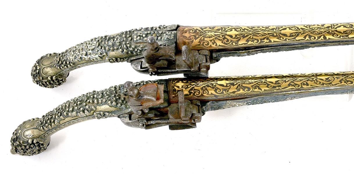 A PAIR OF MIQUELET-LOCK PISTOLS