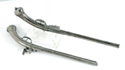 A PAIR OF ALL STEEL FLINTLOCK PISTOLS