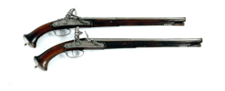 A PAIR OF FLINTLOCK HOLSTER PISTOLS