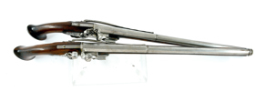 A PAIR OF FLINTLOCK HOLSTER PISTOLS