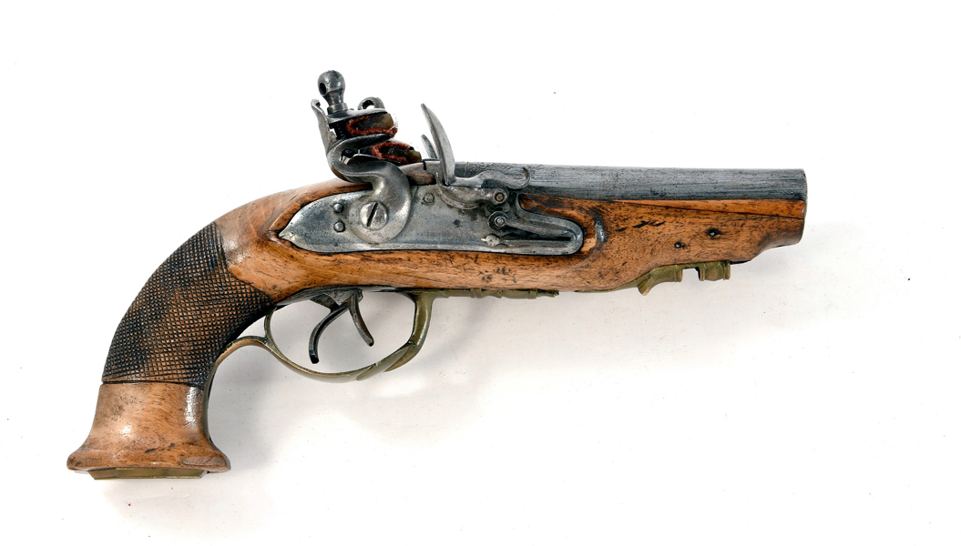A D.B. FLINTLOCK PISTOL